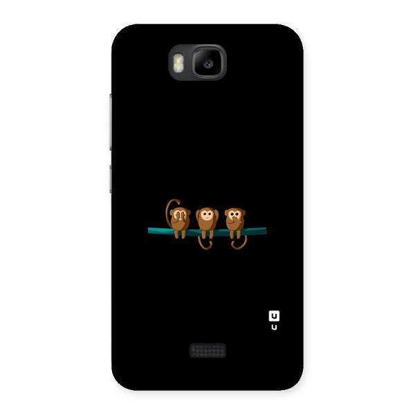 Three Cute Monkeys Back Case for Honor Bee