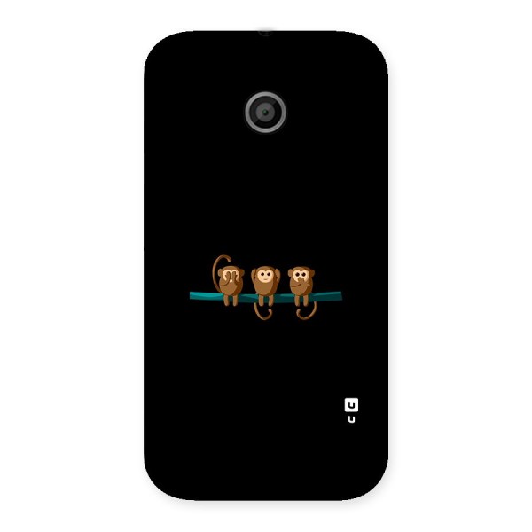 Three Cute Monkeys Back Case for Moto E