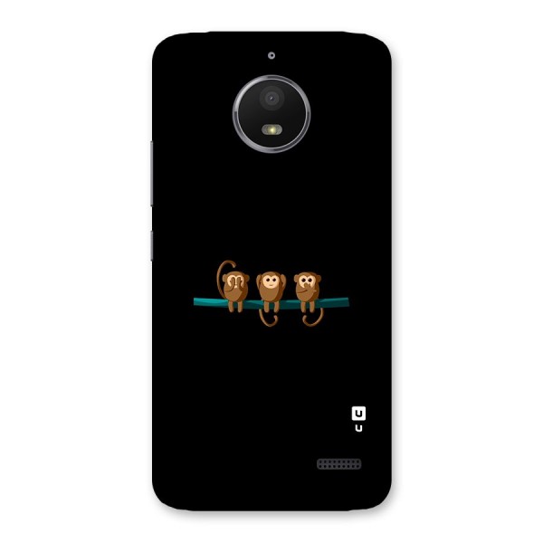 Three Cute Monkeys Back Case for Moto E4