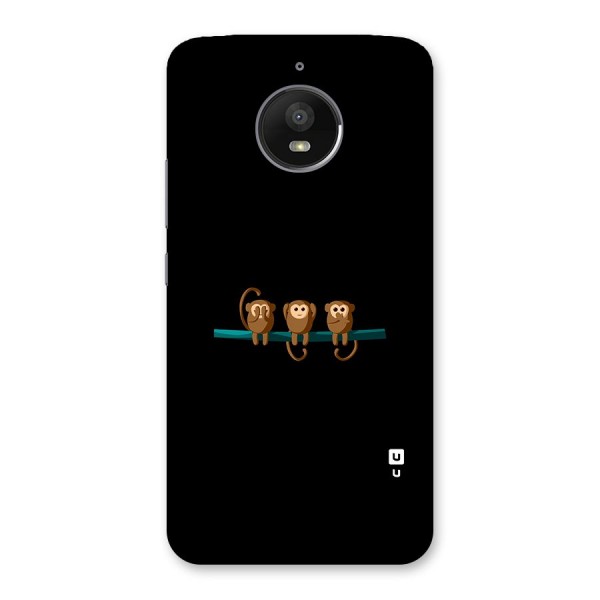 Three Cute Monkeys Back Case for Moto E4 Plus