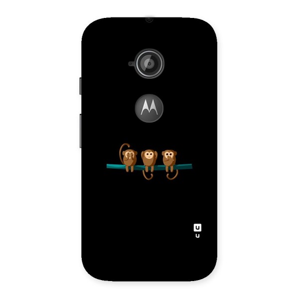 Three Cute Monkeys Back Case for Moto E 2nd Gen