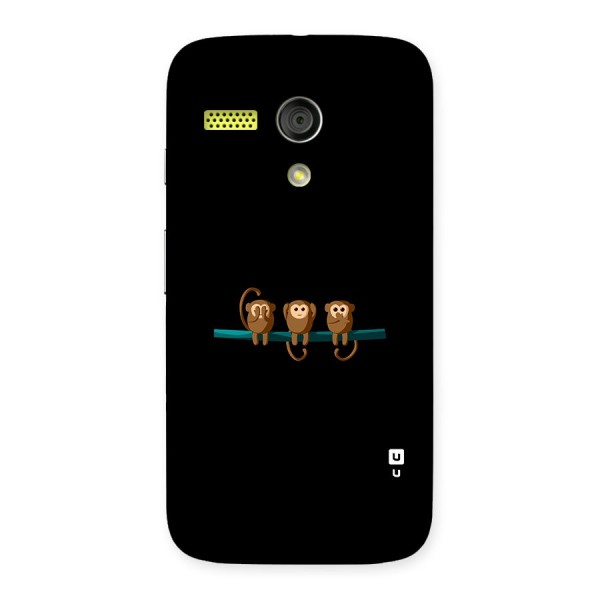 Three Cute Monkeys Back Case for Moto G