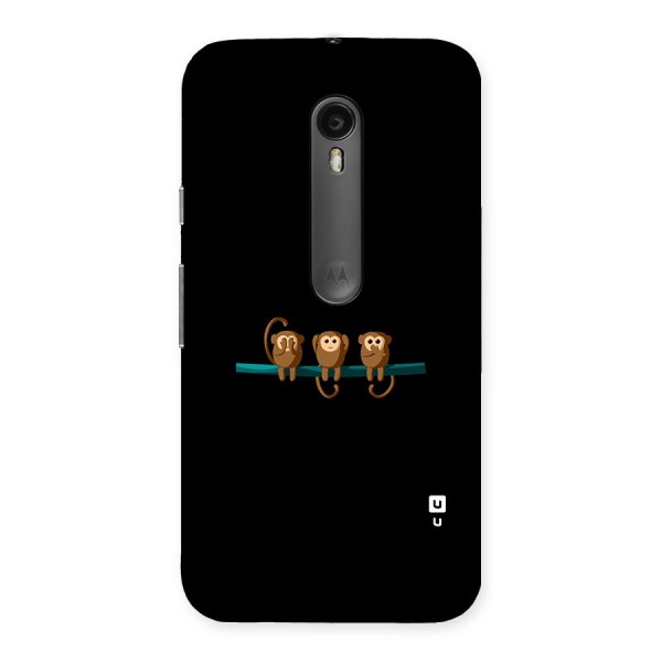 Three Cute Monkeys Back Case for Moto G3