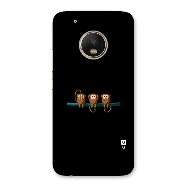 Three Cute Monkeys Back Case for Moto G5 Plus