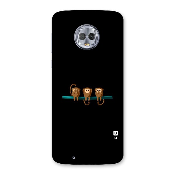 Three Cute Monkeys Back Case for Moto G6