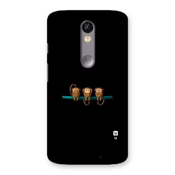 Three Cute Monkeys Back Case for Moto X Force