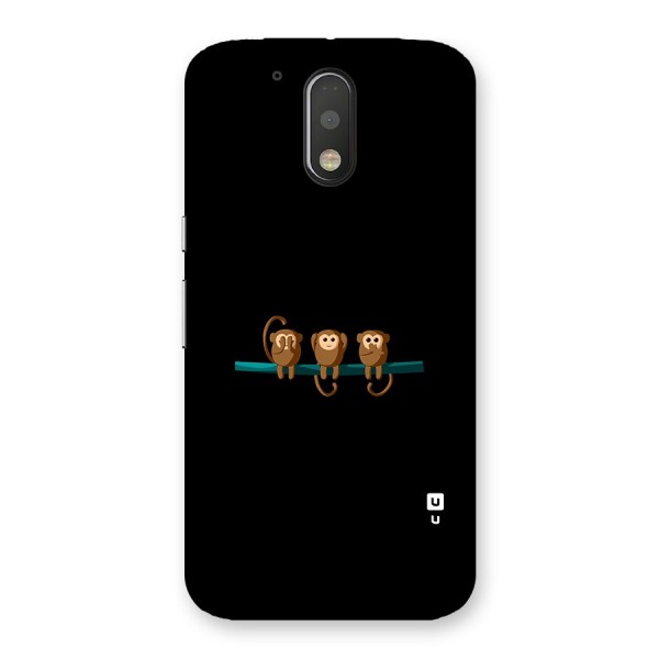 Three Cute Monkeys Back Case for Motorola Moto G4