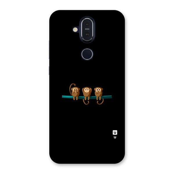 Three Cute Monkeys Back Case for Nokia 8.1