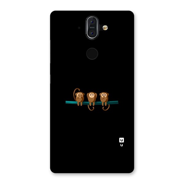 Three Cute Monkeys Back Case for Nokia 8 Sirocco