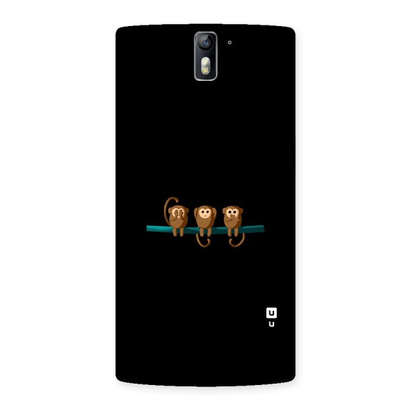 Three Cute Monkeys Back Case for One Plus One