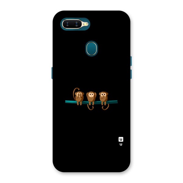 Three Cute Monkeys Back Case for Oppo A12