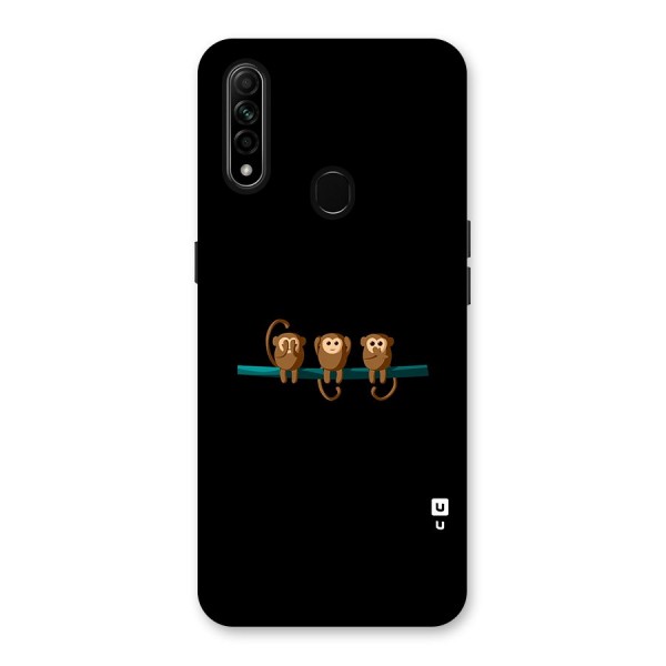 Three Cute Monkeys Back Case for Oppo A31