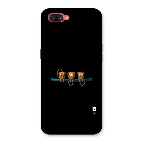 Three Cute Monkeys Back Case for Oppo A3s