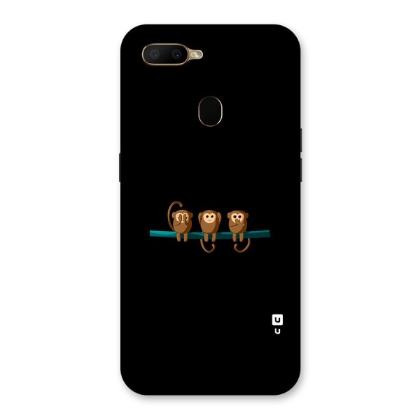 Three Cute Monkeys Back Case for Oppo A5s