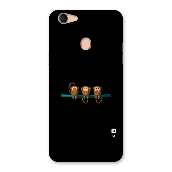 Three Cute Monkeys Back Case for Oppo F5