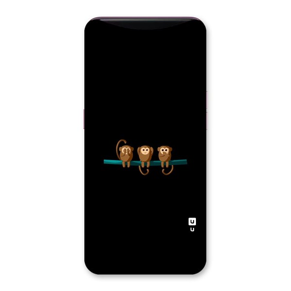 Three Cute Monkeys Back Case for Oppo Find X