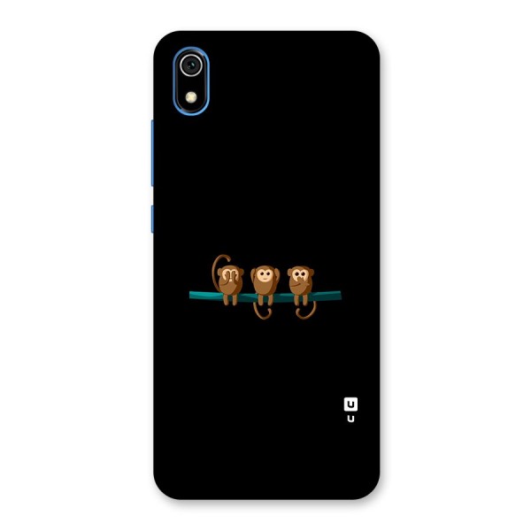 Three Cute Monkeys Back Case for Redmi 7A