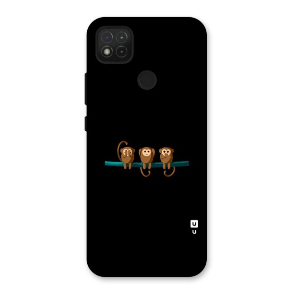 Three Cute Monkeys Back Case for Redmi 9C