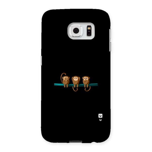 Three Cute Monkeys Back Case for Samsung Galaxy S6