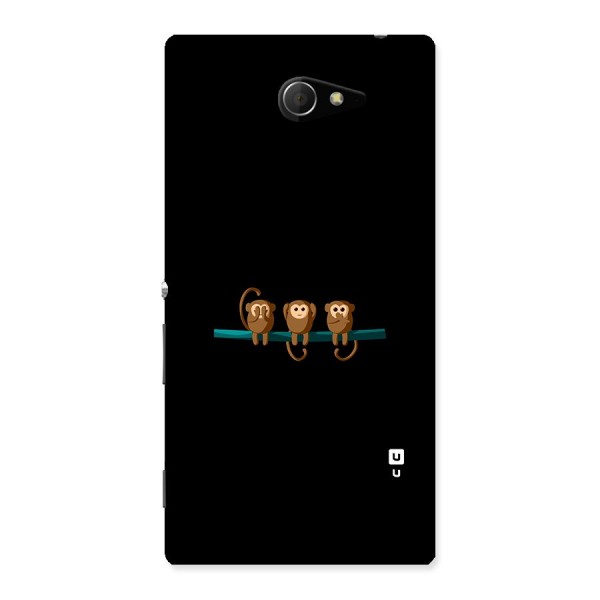 Three Cute Monkeys Back Case for Sony Xperia M2