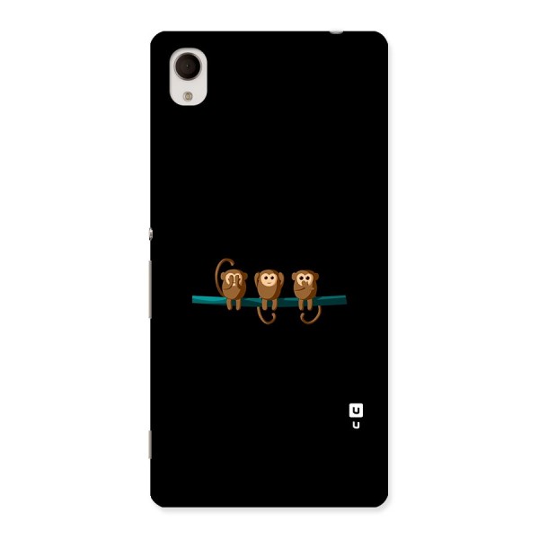 Three Cute Monkeys Back Case for Sony Xperia M4