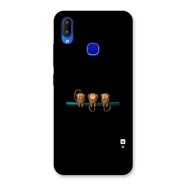 Three Cute Monkeys Back Case for Vivo Y91