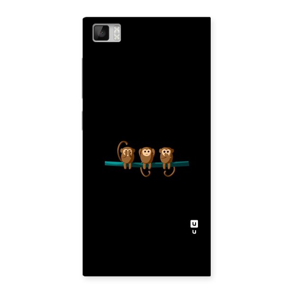 Three Cute Monkeys Back Case for Xiaomi Mi3