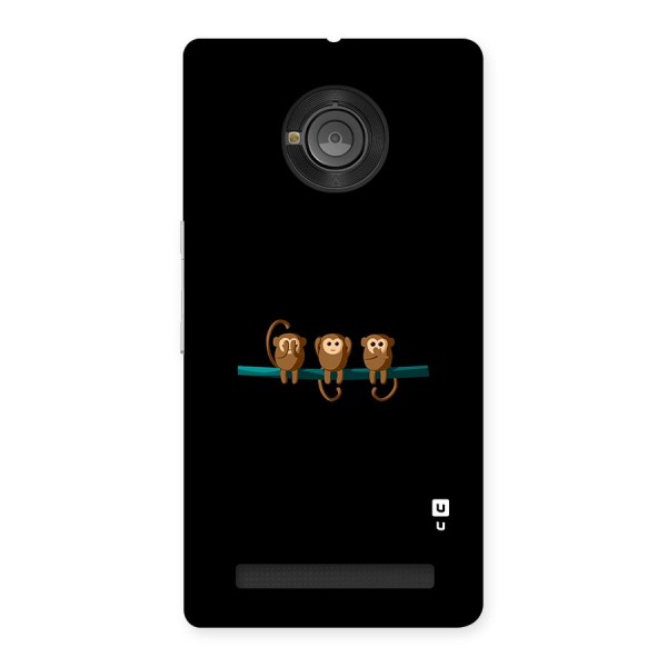 Three Cute Monkeys Back Case for Yu Yuphoria