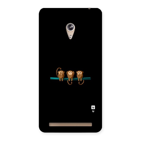 Three Cute Monkeys Back Case for Zenfone 6