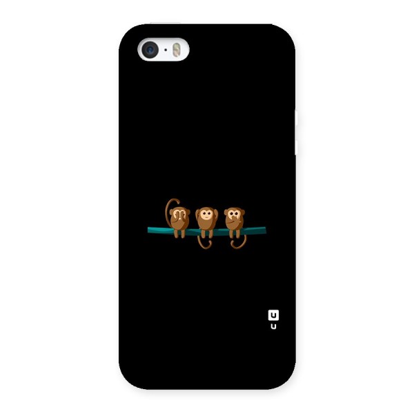 Three Cute Monkeys Back Case for iPhone SE