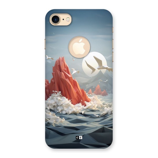 Three Dimension Sea Back Case for iPhone 8 Logo Cut