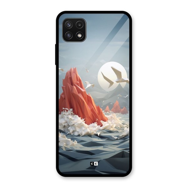 Three Dimension Sea Glass Back Case for Galaxy A22 5G