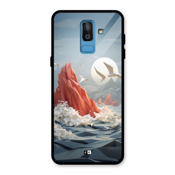 Three Dimension Sea Glass Back Case for Galaxy J8