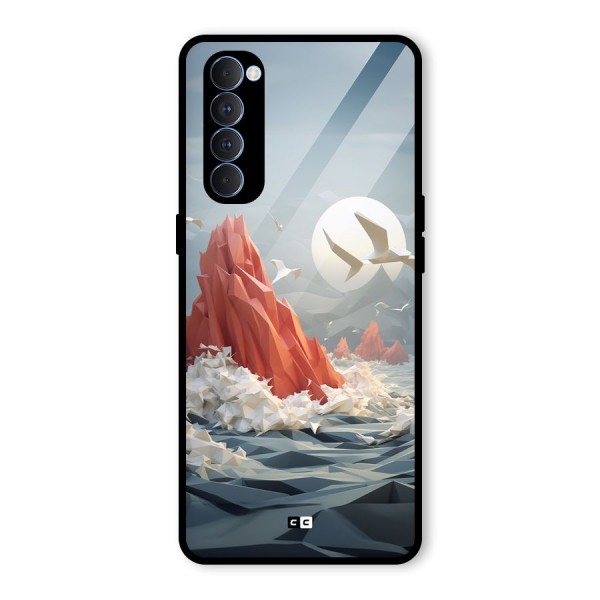 Three Dimension Sea Glass Back Case for Oppo Reno4 Pro