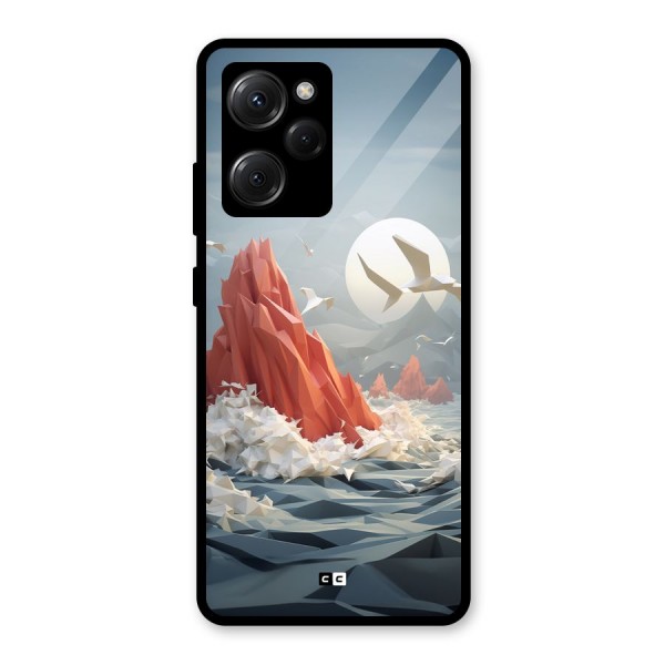 Three Dimension Sea Glass Back Case for Poco X5 Pro