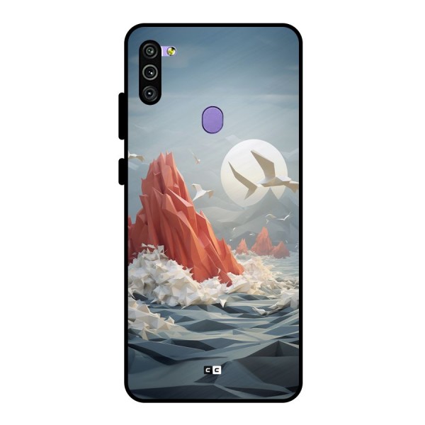 Three Dimension Sea Metal Back Case for Galaxy M11