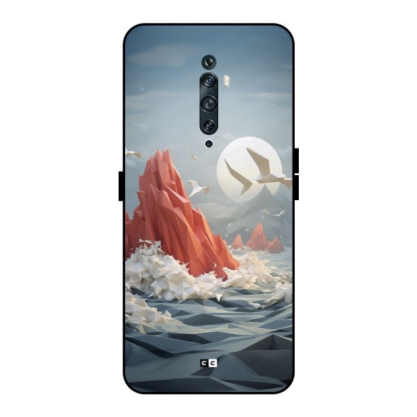 Three Dimension Sea Metal Back Case for Oppo Reno2 F