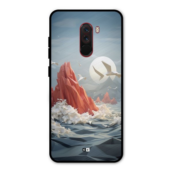 Three Dimension Sea Metal Back Case for Poco F1