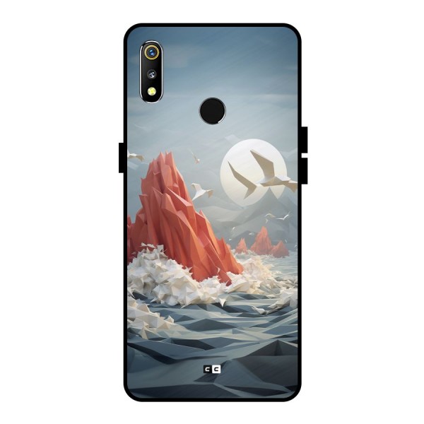 Three Dimension Sea Metal Back Case for Realme 3