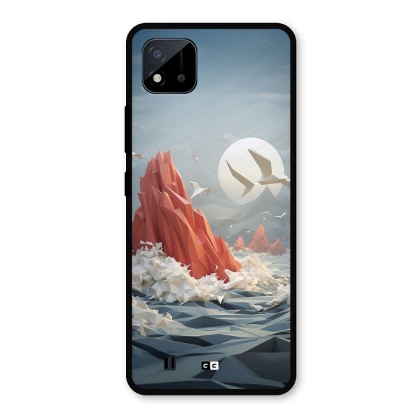 Three Dimension Sea Metal Back Case for Realme C11 2021