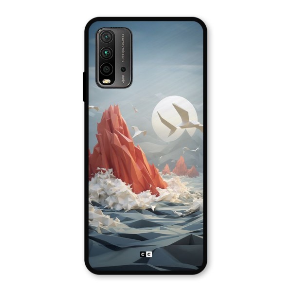 Three Dimension Sea Metal Back Case for Redmi 9 Power