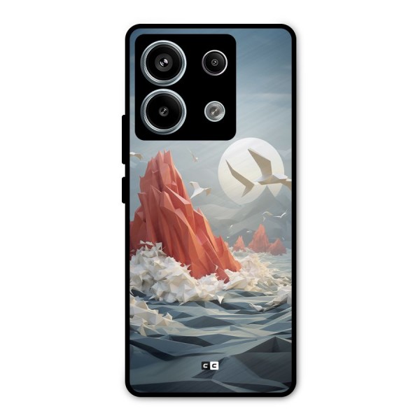 Three Dimension Sea Metal Back Case for Redmi Note 13 Pro 5G