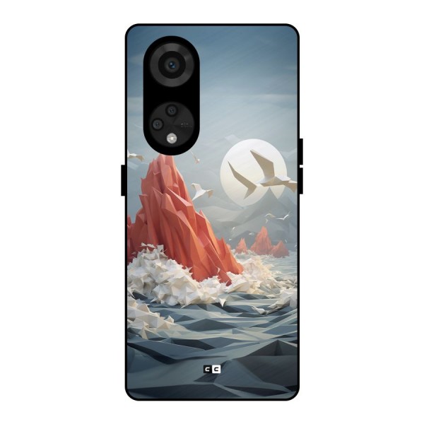 Three Dimension Sea Metal Back Case for Reno8 T 5G