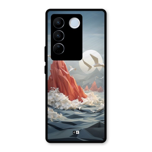 Three Dimension Sea Metal Back Case for Vivo V27 Pro