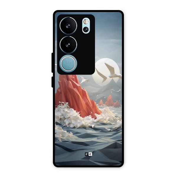 Three Dimension Sea Metal Back Case for Vivo V29 Pro