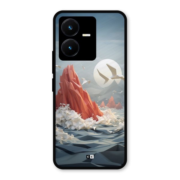 Three Dimension Sea Metal Back Case for Vivo Y22s