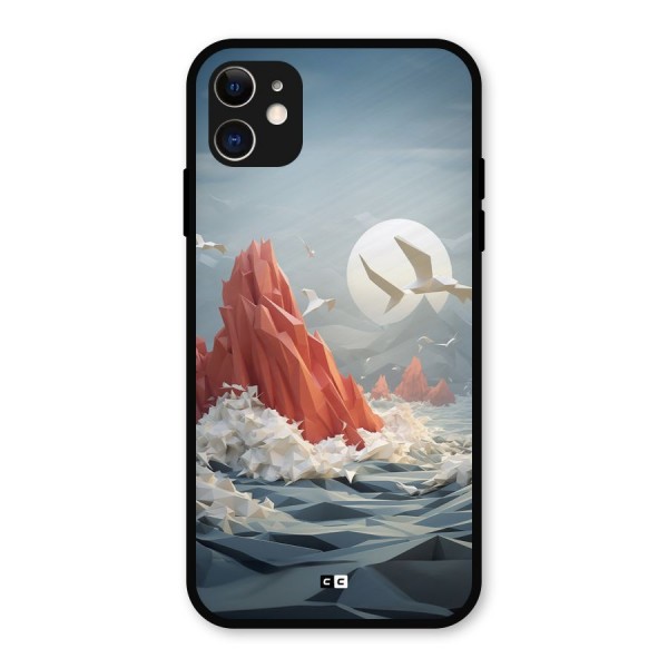 Three Dimension Sea Metal Back Case for iPhone 11