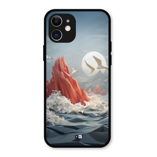 Three Dimension Sea Metal Back Case for iPhone 12