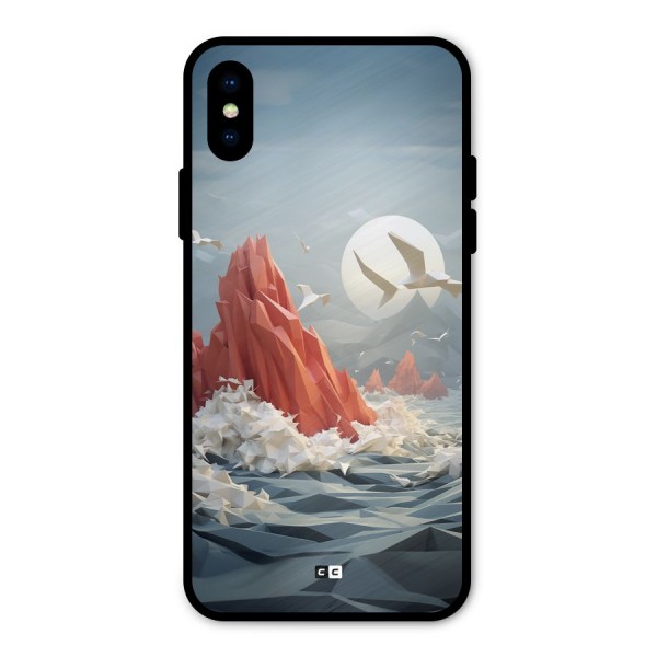 Three Dimension Sea Metal Back Case for iPhone X