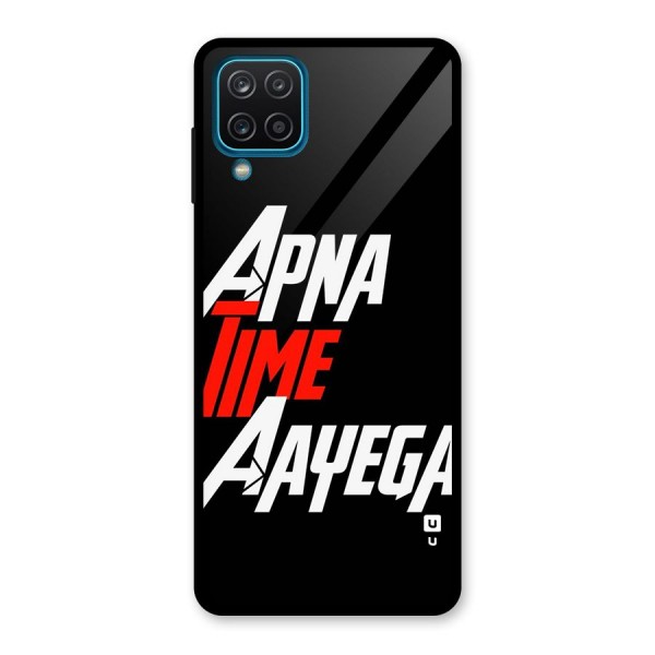 Time Aayega Glass Back Case for Galaxy A12